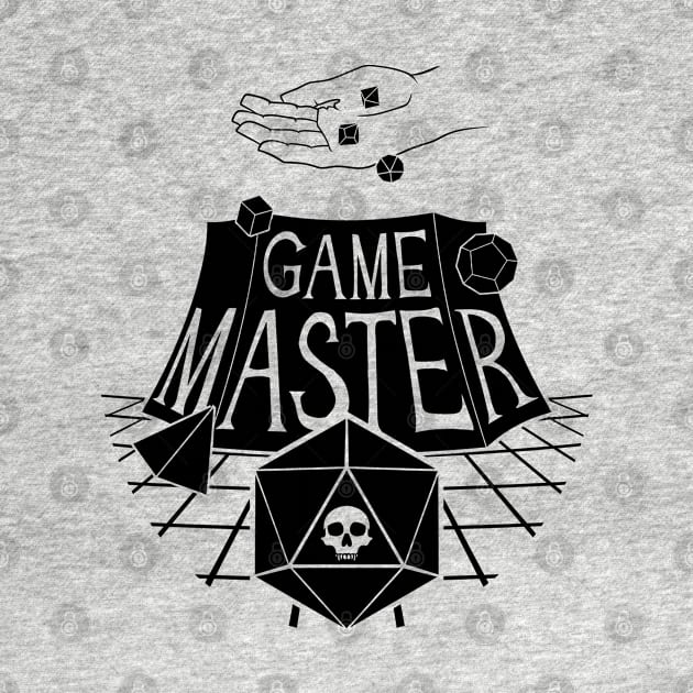 Game Master Skull - Black Design by CliffeArts
